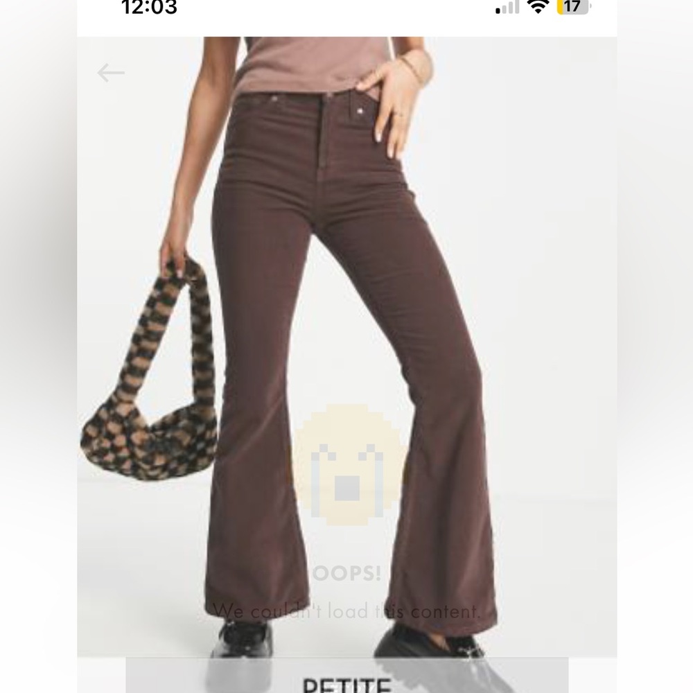 Top shop petite corduroy pants